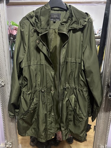 Lipsy khaki rain jacket - jacket, size