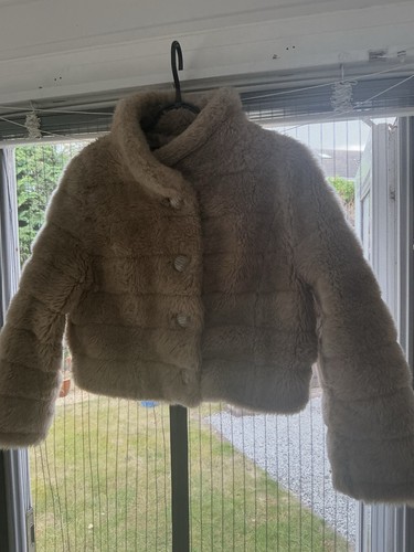Ladies faux fur cropped - faux, jacket