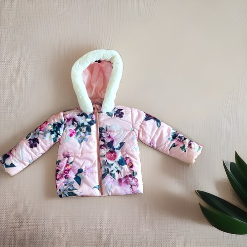 Lipsy girls pink floral hooded - girls,