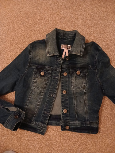 Lipsy blue denim jacket size - denim,