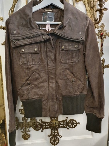 Lipsy brown leather jacket